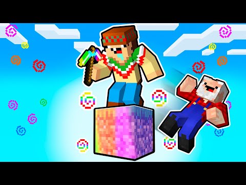 ¡Minecraft PERO en 1 ULTRA BLOQUE! 😲🌈💥 SILVIOGAMER MINECRAFT PERO