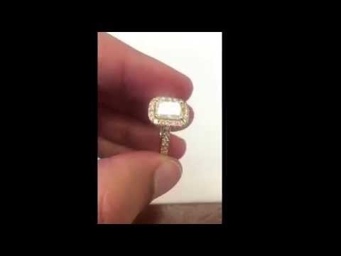 3.05 ct cushion cut diamond engagement ring