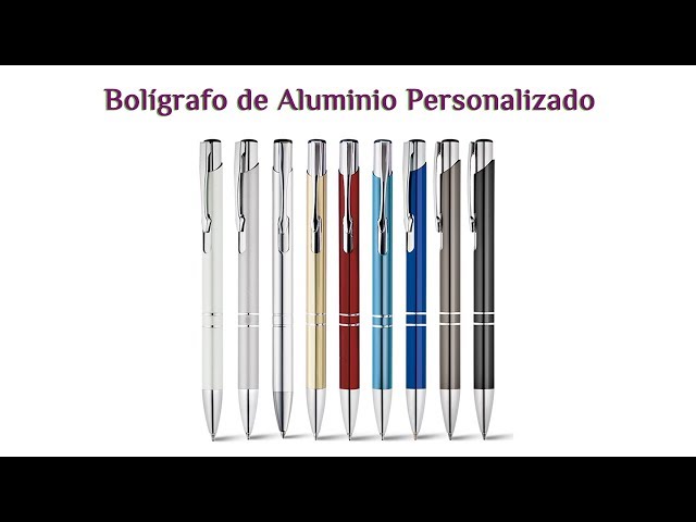 Vídeo relacionado con CHARUCA - Bolígrafo Retráctil de Tinta Azul Reutilizable | Boli Personalizado en Aluminio Ligero 14.2 cms (AUDREY). Topos.