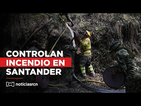 Logran controlar intenso incendio en Tona, Santander