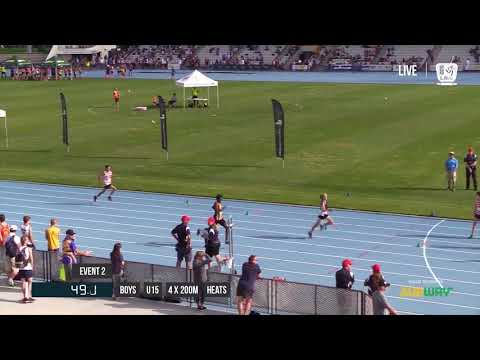 BOYS U15 4X200M HEAT 1 - 2017 SUBWAY STATE RELAY CHAMPIONSHIPS // LAVicTV