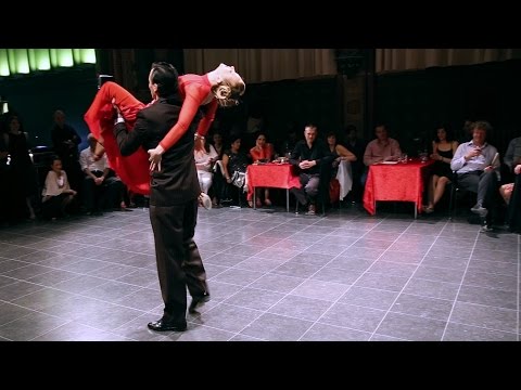  Dante Dominguez  and  Monik Dominguez  are  dancing  to  the  tango  "  Negracha  "  by  Color Tango  at  Antwerpen Tango Festival  in  2015