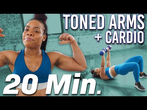 20 Minute TONED ARMS DUMBBELL WORKOUT | Biceps, Triceps, Shoulders 💪🏾🏋🏾‍♀️💪🏾
