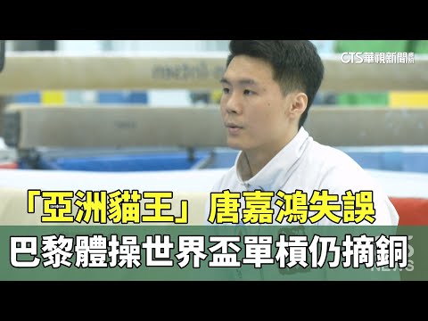 「亞洲貓王」唐嘉鴻失誤　巴黎體操世界盃單槓仍摘銅