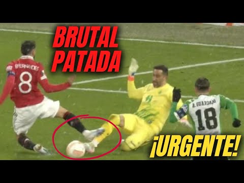 ¡El VAR no la revisó! Claudio Bravo recibió brutal patada de Bruno Fernandes 4-1-NOTICIAS DEL BETIS