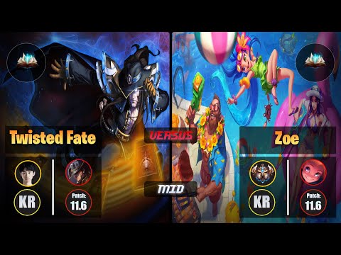 Doinb TWISTED FATE (Mid) [Unsealed Spellbook] VS ZOE - Challenger KR Patch 11.6