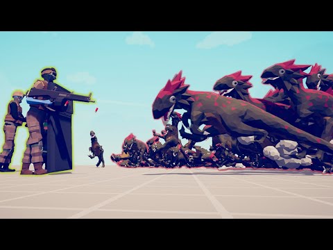 FORÇAS ESPECIAIS vs RAPTORS - Totally Accurate Battle Simulator TABS