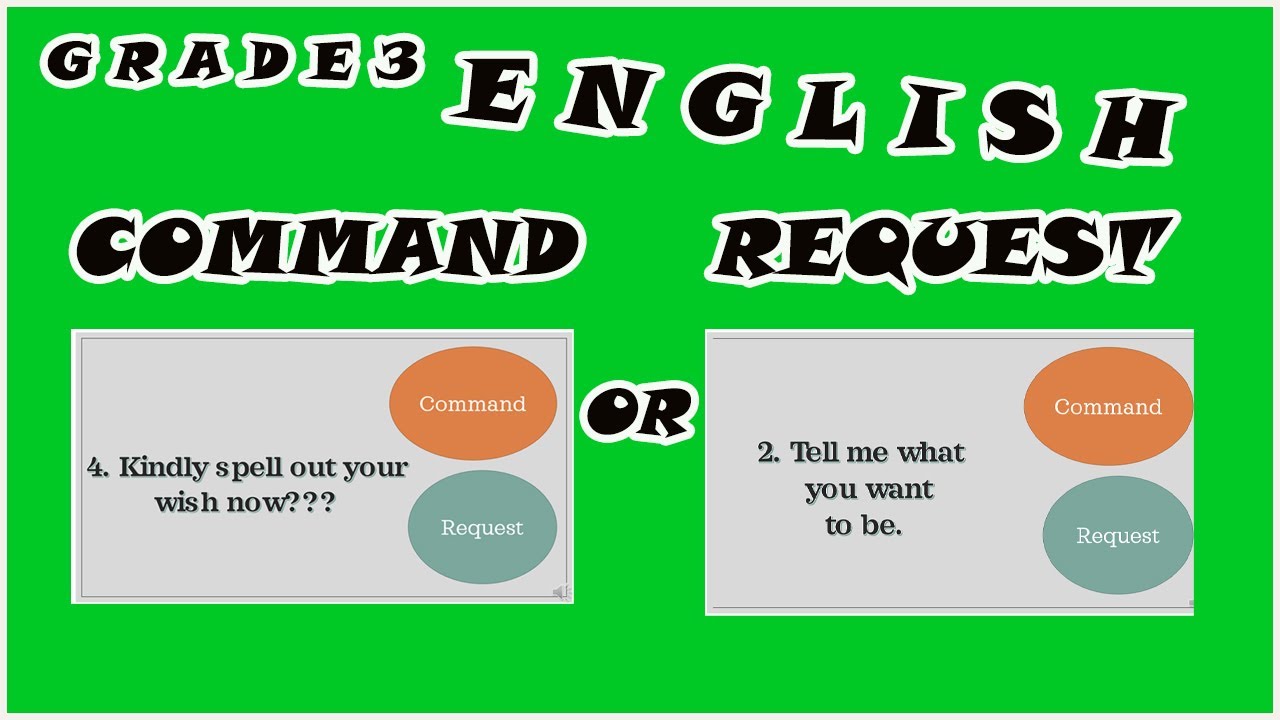ENGLISH | COMMAND AND REQUEST | GRADE 3| TCHR LEON TV