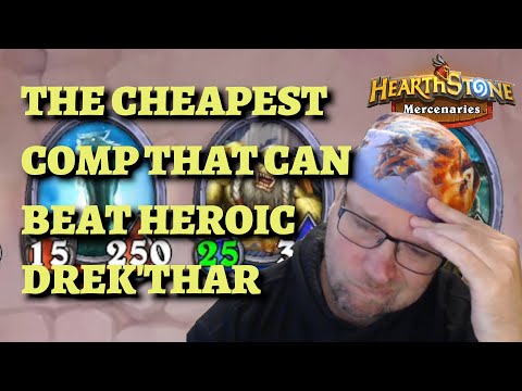 The CHEAPEST F2P BUDGET COMP to beat HEROIC DREK'THAR (Hearthstone Mercenaries bounty guide)