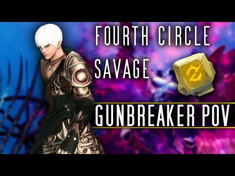 【FFXIV】Aspholdelos: The Fourth Circle Savage (P4S) Phase 1 and 2 | GNB POV
