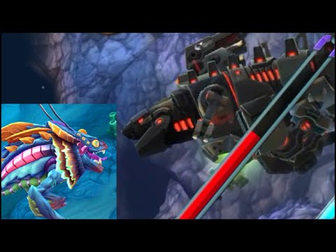 Cosmic Alan Alien Shark Vs Mecha Sharkjira Enemy - HUNGRY SHARK WORLD