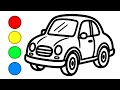 Let S Draw A Red Car Easy Drawing And Coloring KinderArt 37
