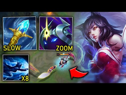 THIS SUPER KITE AHRI BUILD IS 100% TOO FUN (8 DASHES, EVERY SPELL SLOWS)