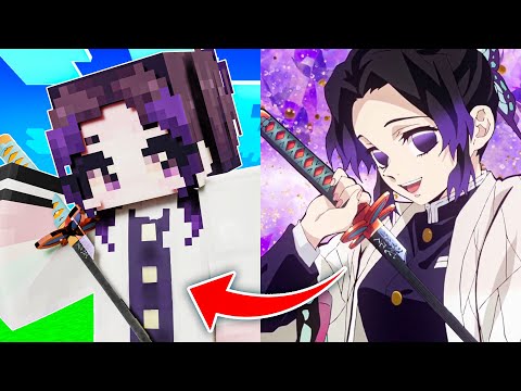 Becoming SHINOBU KOCHO in Minecraft Demon Slayer Mod