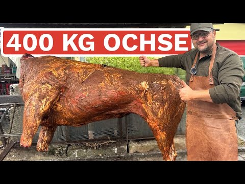 400 KG OXEN ON A SPIT --- Klaus grills