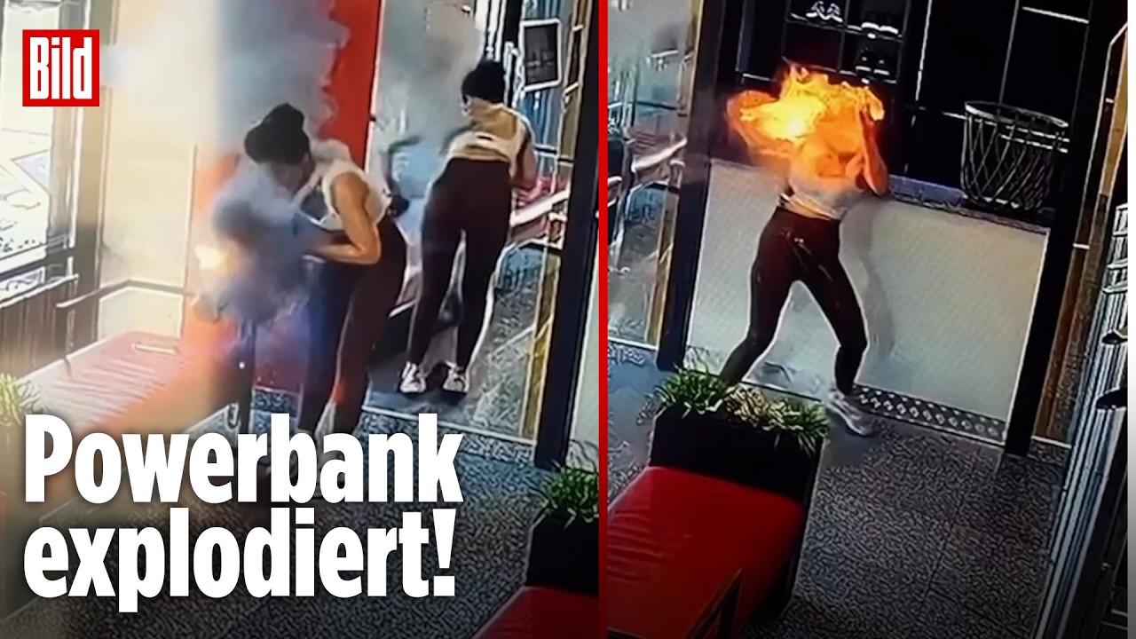 Influencerin steht in Flammen: Powerbank explodiert im Fitnessstudio!
