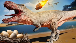 A vida de um T-REX ALBINO CANIBAL! De Filhote até Adulto! - The Isle Evrima