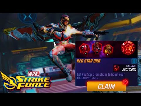 20x RED STAR & ELITE RED STAR ORBS FOR 7 STAR FALCON - Marvel Strike Force