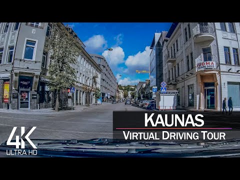 【4K 60fps】¼ HOUR RELAXATION FILM: 🚗 «Driving in Kaunas (Lithuania)» Ultra HD (for 2160p Ambient TV)