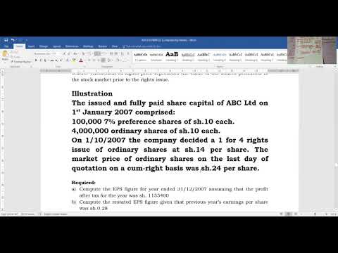 EARNING PER SHARE(IAS 33)-PART 2