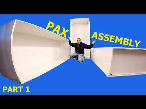 Part of a video titled IKEA PAX Wardrobe Assembly (PART 1) - YouTube