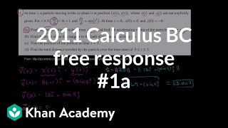 2011 Calculus BC Free Response #1a