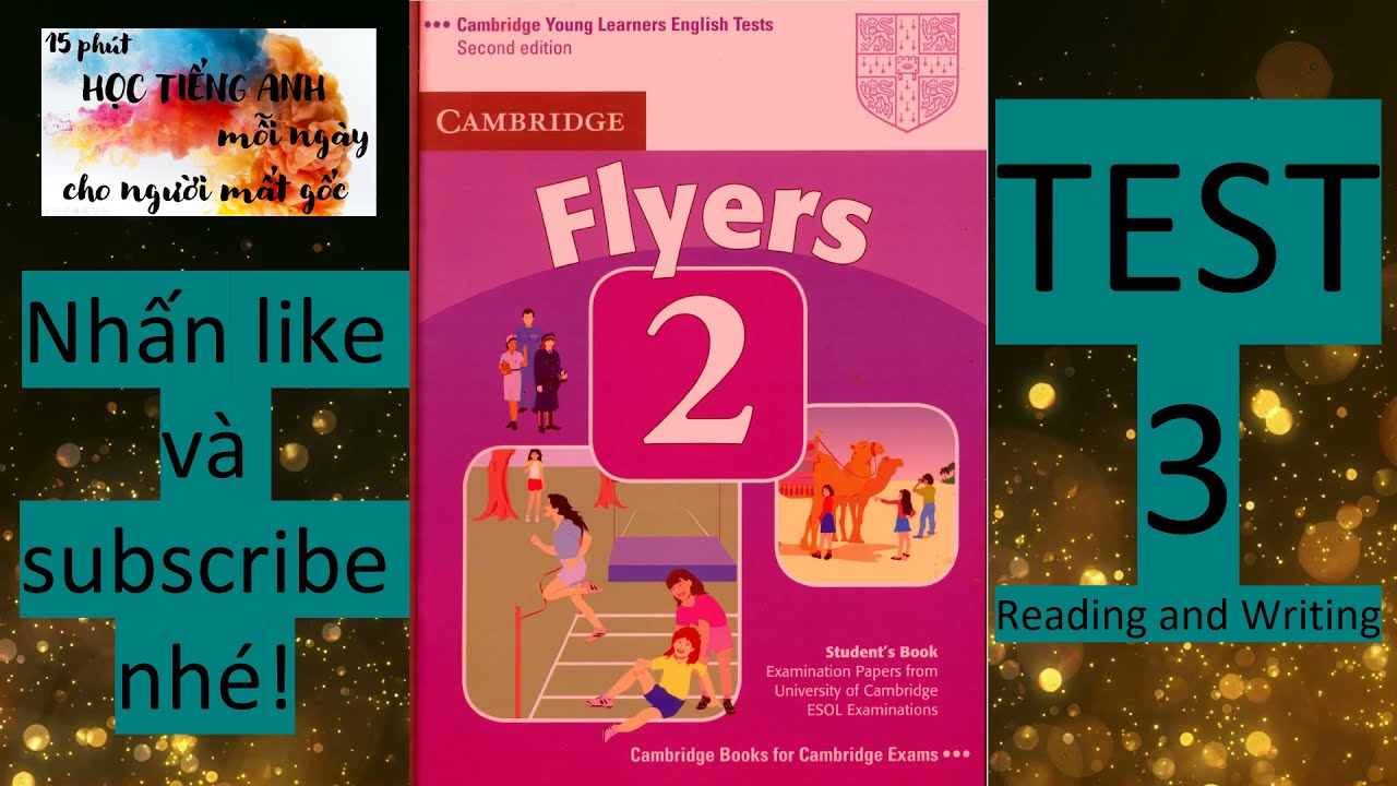 F2-T3-RW Cambridge Flyers 2-Test 3-Reading and Writing (Answer Key)