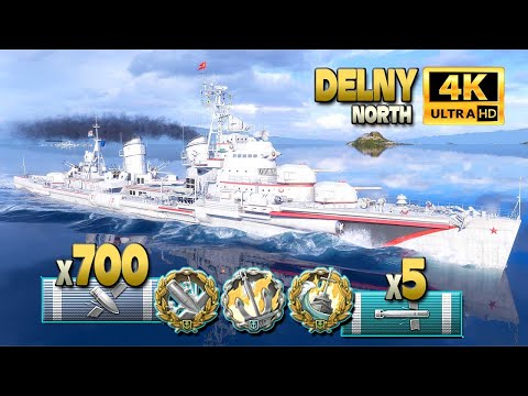 Destroyer Delny: DAKKA terror on map North - World of Warships