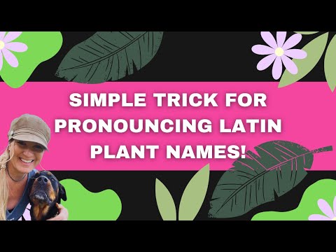 Simple trick for how to pronounce Latin plant names!