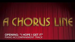 Opening: "I Hope I Get It" - A Chorus Line - Piano Accompaniment/Rehearsal Track