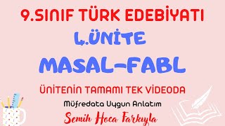 9.SINIF EDEBİYAT 4.ÜNİTE MASAL/FABL FULL TEKRAR+PDF (2021)