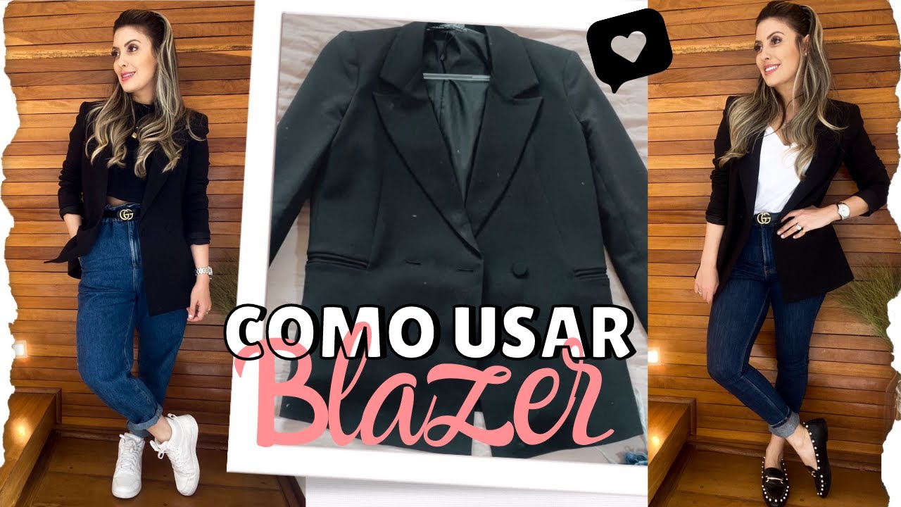 LOOKS COM BLAZER FEMININO, Como usar Blazer PRETO, Looks com Blazer alongado preto