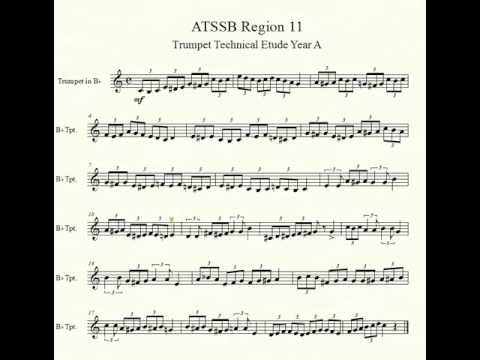 ATSSB Region 11 Trumpet Technical Etude Year A (Fast)