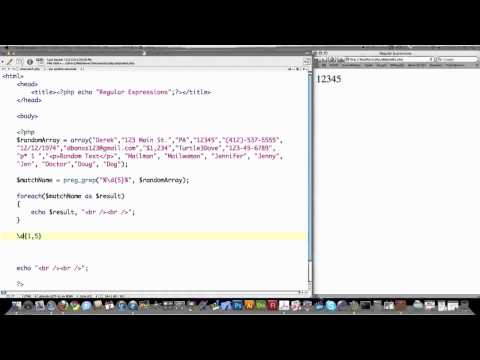 Web Design and Programming Pt 7 Regex