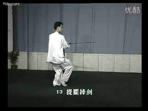32式太極劍 陳思坦慢速背向演練(配口令) Taichi Sword 32 Form Rear View with instruction ( Master Chen Sitan)