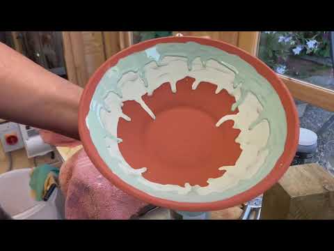 22. Glaze Layering. My thought process updated. Kiln opening. New owner. Small Fruit Dish Dec2020