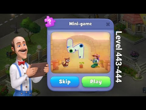 Gameplay Gardenscapes Level 443-444