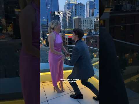 He used to fake propose to his girlfriend until this happened ❤️
