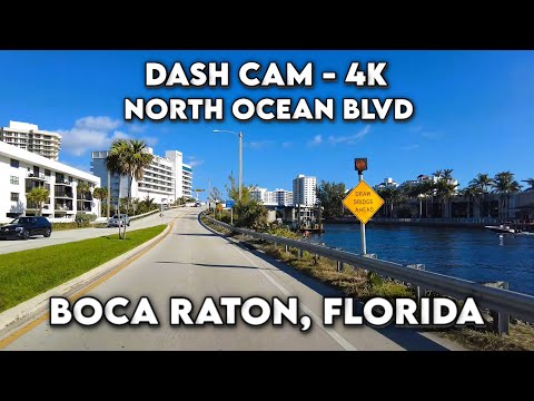🚗 Drive along Florida Scenic Highway A1A in Boca Raton, Florida 🌴 | 4K Relaxation Video