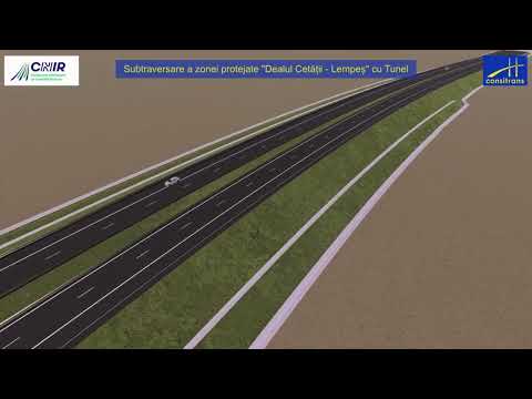 Autostrada A13 Brașov-Bacău randare Tunel Dealul Lempeș (jud. Brașov)