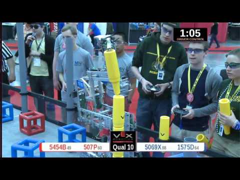 2015 VRC Engr Q10 - 5454B 507P vs 5069X 1575D - 47 to 57 - VEX Worlds 2015 - Engineering Division