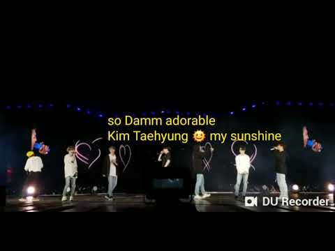 BTS V adorable speech in Rose bowl LA concert  #bts #concert