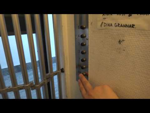 old HVILAN traction elevator @ Rindögatan 34, Gärdet, Stockholm, Sweden.