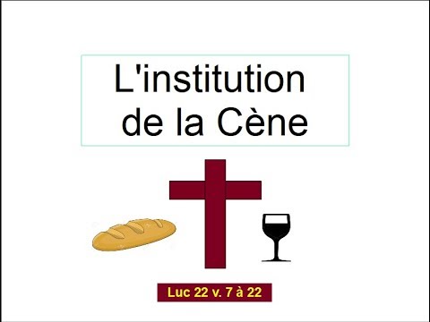 20 - L'institution de la Cène, lors du repas de Pâque (Luc 22 v.7 à 22)