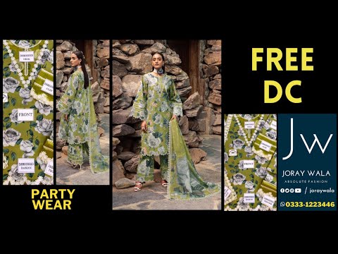 Partywear swiss lawn af-pl-6018-Baroque wth free delivery available @joraywala