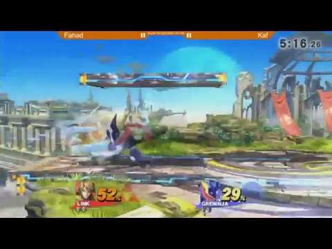Game Evo 1st Qualifier SSB4: Kaf (Greninja, Palutena) vs Fahad002 (Link) - LR6