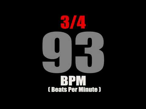 Metronome 93 BPM For Time Signature 3/4
