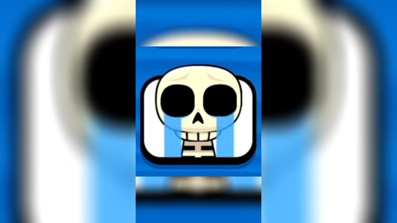 crying skeleton emote | Clash Royale