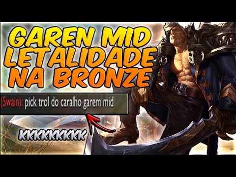 O MID INIMIGO DISSE QUE MEU PICK ERA TROLL E TILTEI TODOS LÁ - GAREN MID LETALIDADE