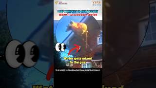 This happens to gas density when it is suddenly cooled